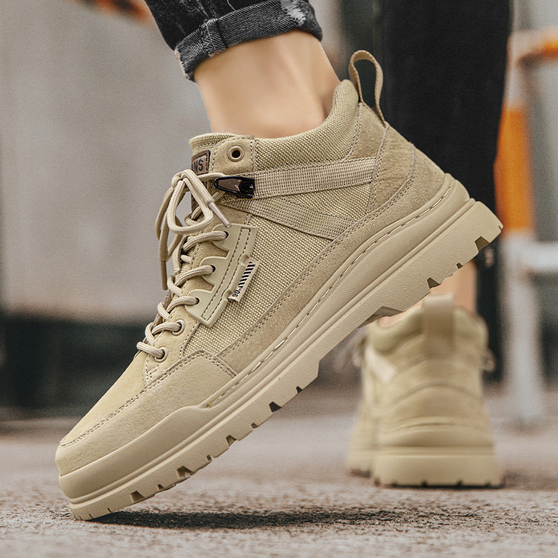 Martin Boots for Men 2025 New Winter High-Top British Work Boots Outdoor Sports Hiking Non-Slip Wear-Resistant Safety Shoes