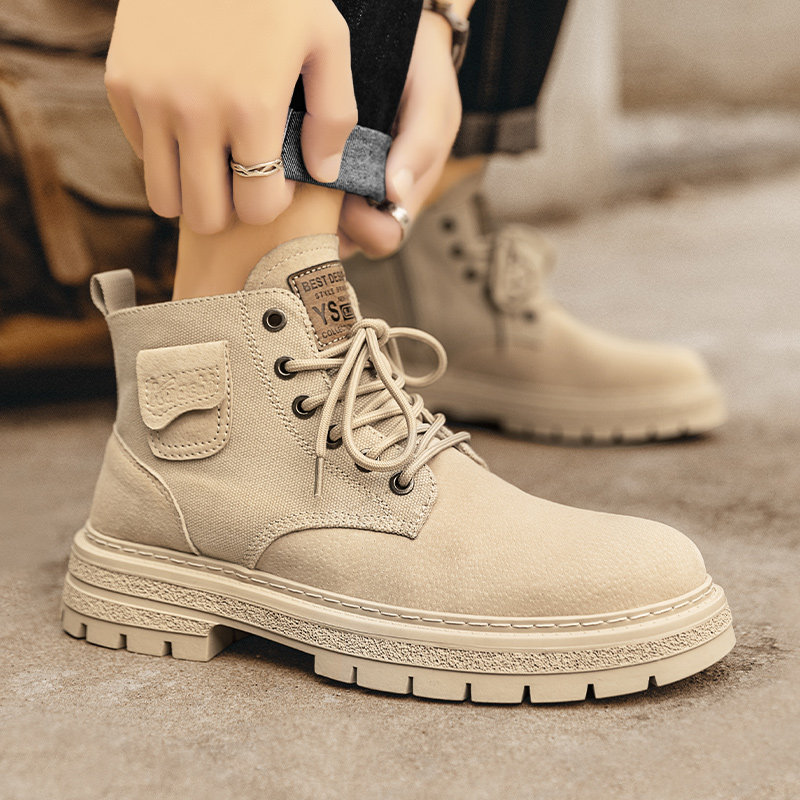 Martin Boots for Men 2026 New Winter Casual Versatile Sports Work Shoes Outdoor High-Top Non-Slip Wear-Resistant Safety Shoes