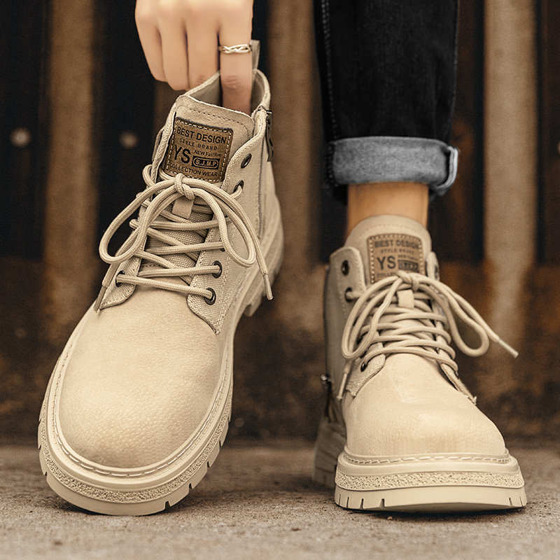 Martin Boots for Men 2026 New Winter Casual Versatile Sports Work Shoes Outdoor High-Top Non-Slip Wear-Resistant Safety Shoes