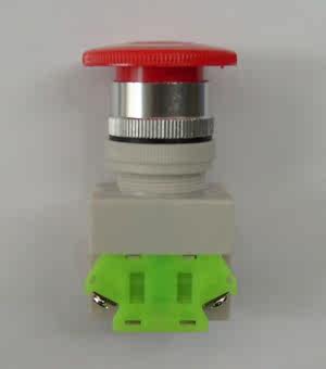 Mushroom Button Y090-11M Red Green Mushroom Head Point Move Self-Start Button Switch Drilling 22mm