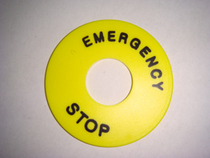 Sign emergency stop sign yellow warning ring yellow warning ring yellow warning ring outer diameter 60mm inner diameter 22mm
