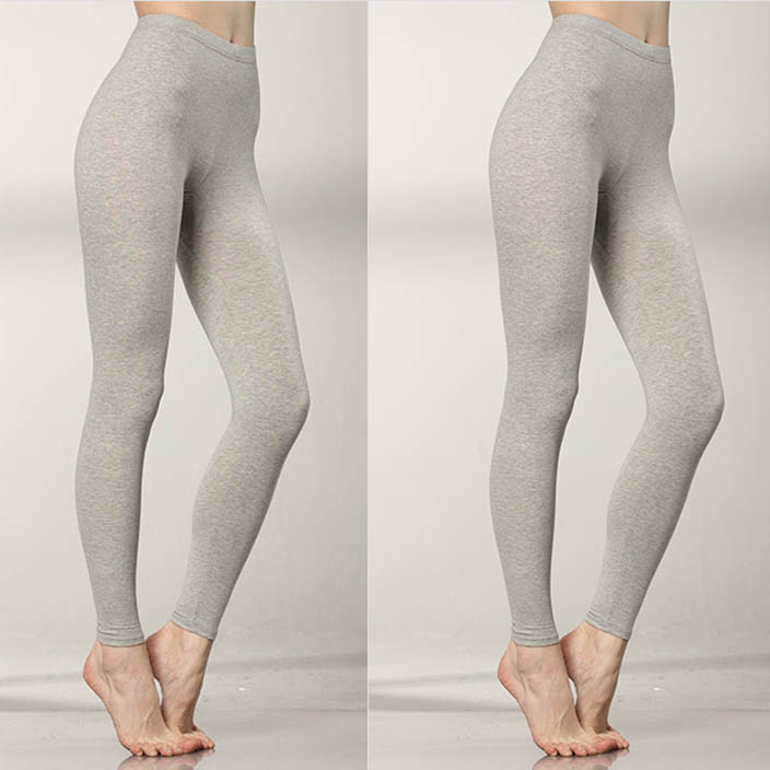 2 mẩu womens Lycra quần cotton mùa thu một mảnh womens giữa eo quần lót mỏng xà cạp cơ thể quần cơ thể mùa thu.