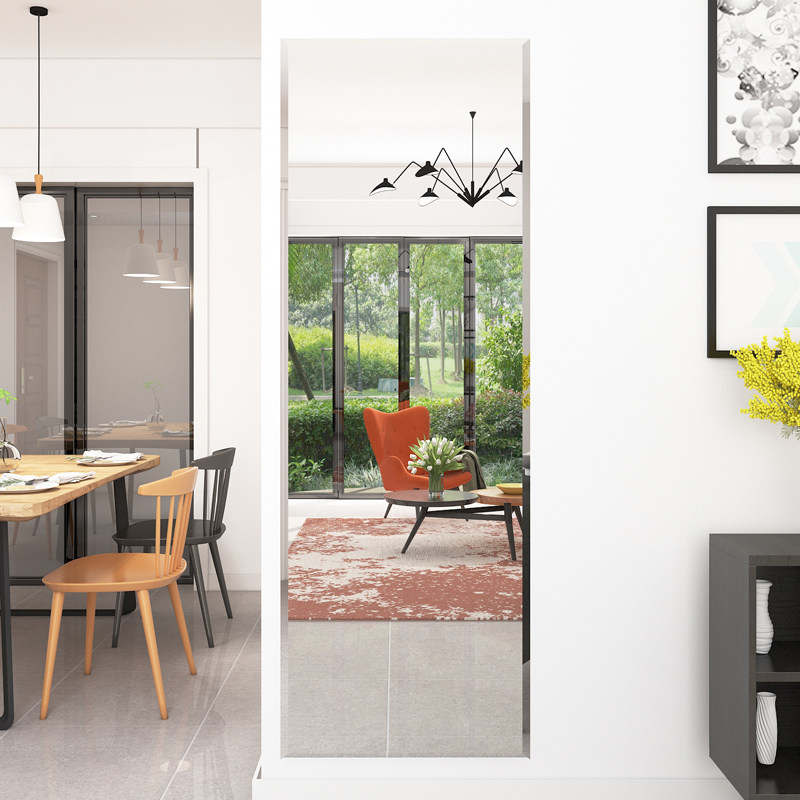 Full body full-body mirror hanging wall 30x90 cm 120140150160c m Bedroom with wall Self-glued mirror blockbuster