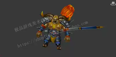 3d 手游2头身q版角色怪物武器模型游戏美术资源