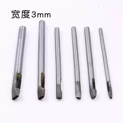DIY flat mouth punch width 3mm waist punch flat mouth punch round corner one word punch DIY leather punch tool