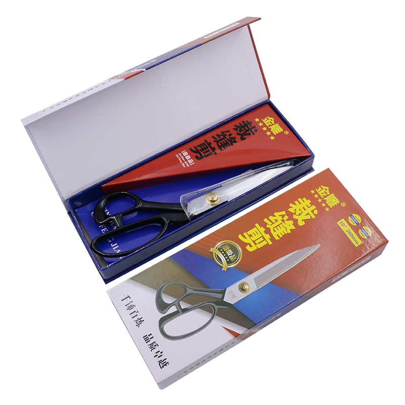 German Import Alloy Steel Clothing Tailoring Cloth Home Big Scissors Gold Sculpture Tailor Made Scissors 9-12 Inch Thread Head Scissors
