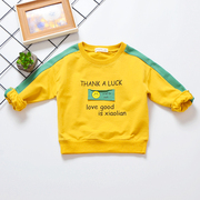 Boys dài sleevet t-shirt mùa xuân và mùa thu trẻ em bông áo thun 0-5 tuổi bé áo khoác cô gái mùa thu bé dưới sitie.