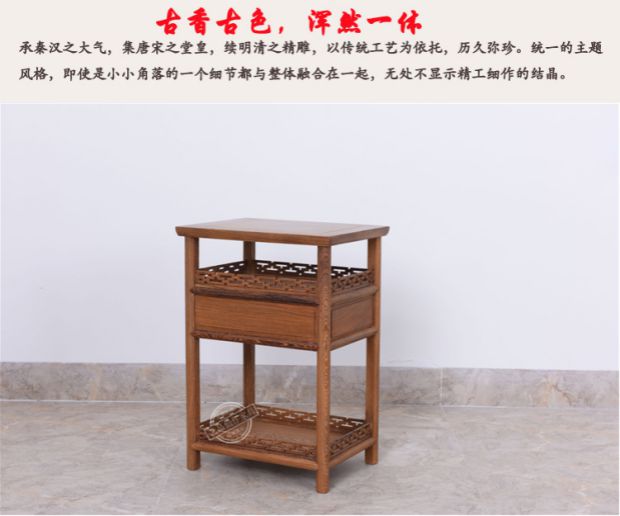Nội thất gỗ gụ cánh gà gỗ nhỏ bàn cà phê phong cách Trung Quốc gỗ rắn cổ một vài với ngăn kéo hai lớp đơn giản cung cấp đặc biệt - Bàn trà bàn trà tròn