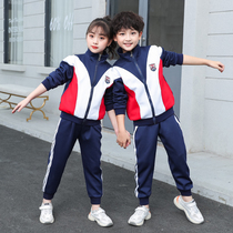 Primary school uniforms spring and autumn clothes New College style childrens sports set cotton kindergarten Garden uniform three sets