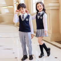 Kindergarten Garden Clothing Spring Autumn Clothing Children School Uniform Suit Elementary School Children Class Clothing Winter Ocean Air Shirt Sweater Vest