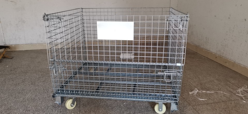 Storage cage folding butterfly cage turnover box iron frame 1500*1100*1100 custom shot