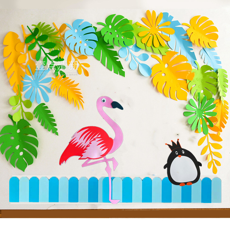 Kindergarten Wall Decoration Class Convention Creative Plant Rings Tron of the Classroom Area Corner Placement regional Mori