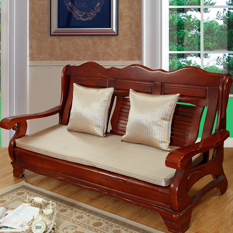 Mùa hè gỗ rắn đệm ba chỗ băng băng mat băng lụa mây trượt không đỏ ghế sofa gỗ đệm - Ghế đệm / đệm Sofa thảm ghế gỗ phòng khách