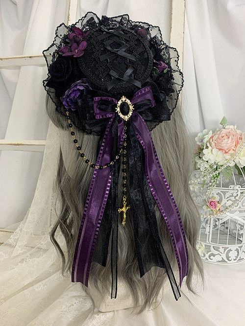 原创手作Lolita洛丽塔扁帽礼帽，优雅茶会必备！🎩 -lolita洛丽塔配饰小物/道具-淘宝好物网