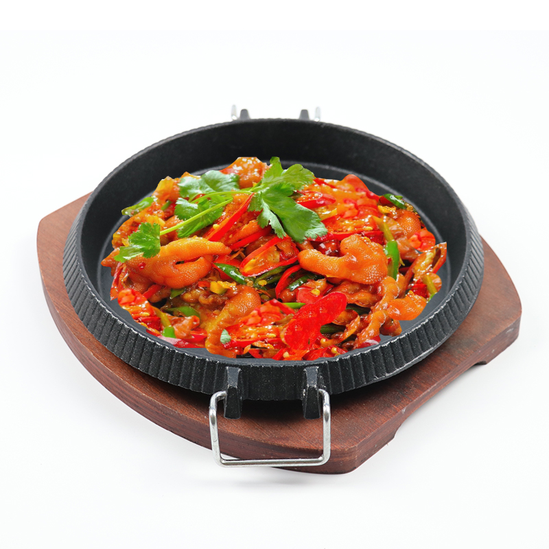 Cast iron roaster Korean roaster commercial electromagnetic oven barbecue barbecue plate barbecue dish non-sticky pot