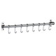 Hook kitchen 304 stainless steel row hook can be wall-mounted storage rack hanging rod strong adhesive no punching artifact