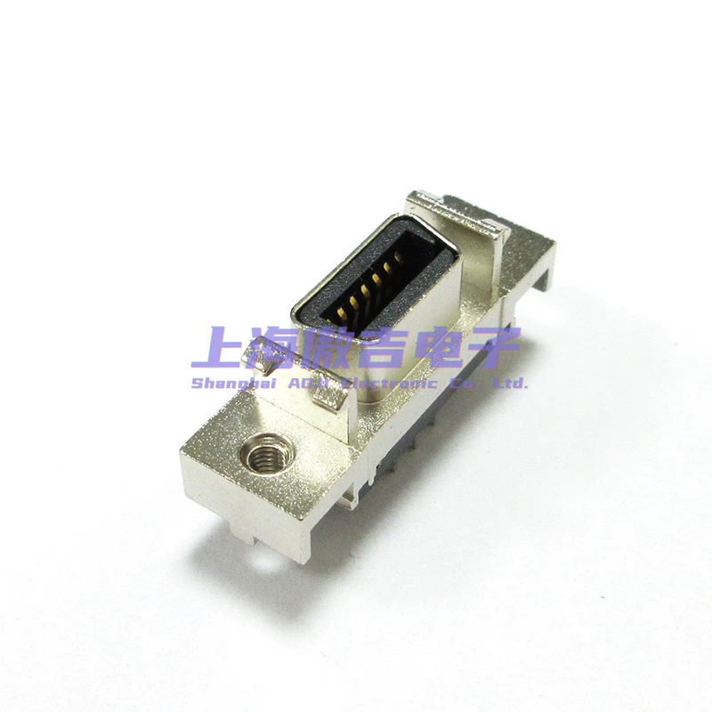 Đầu nối MDR 2,54mm SCSI/CN-14P Bảng hàn pin thẳng Nữ có rãnh Ổ cắm ổ đĩa servo