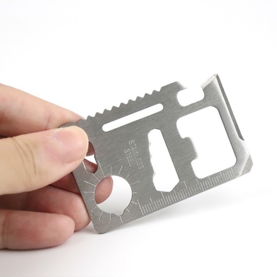 Tarjeta de herramienta creativa grande para acampar al aire libre, 11 tipos de tarjeta de sable multifuncional, tarjeta de sable, cuchillo, tarjeta salvavidas