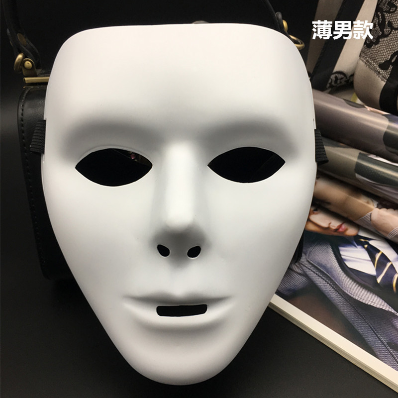 Jabbawoeez Mask Dance Troupe White Face Dance Tiktok White Hip-Hop Street Dance Blank Full Face Male