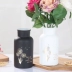 Ins đen và trắng mờ bronzing miệng rộng bình thủy tinh trang trí sáng tạo hoa khô và hoa nhân tạo - Vase / Bồn hoa & Kệ Vase / Bồn hoa & Kệ