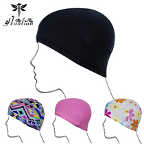 Cloth swimming cap for men and women universal comfortable fit plus non-le head swimming cap wear-resistant headgear white black red