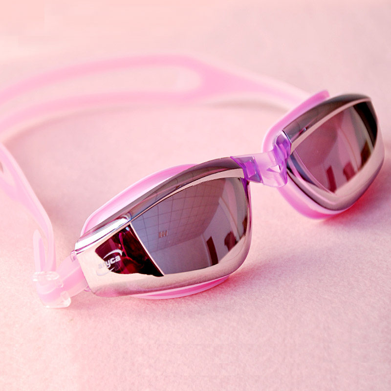 High-definition waterproof and anti-fog swimming goggles men's large frame casual and comfortable women's fashion electroplated myopia professional swimming glasses