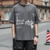Áo thun nam tay ngắn mùa hè 2019 xu hướng mới bé trai cotton nửa tay thủy thủ thương hiệu quần áo từ bi quần áo nam - Áo phông ngắn áo thun burberry Áo phông ngắn
