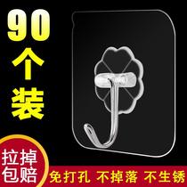 Hook strong viscose paste wall wall hanging suction cup Kitchen hook seamless paste after the door free of punching load-bearing sticky hook