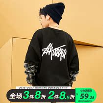 Boys clothes autumn clothes boys fake two coats big boys mens clothing 12 childrens spring and autumn models loose 15 Tide brand 13