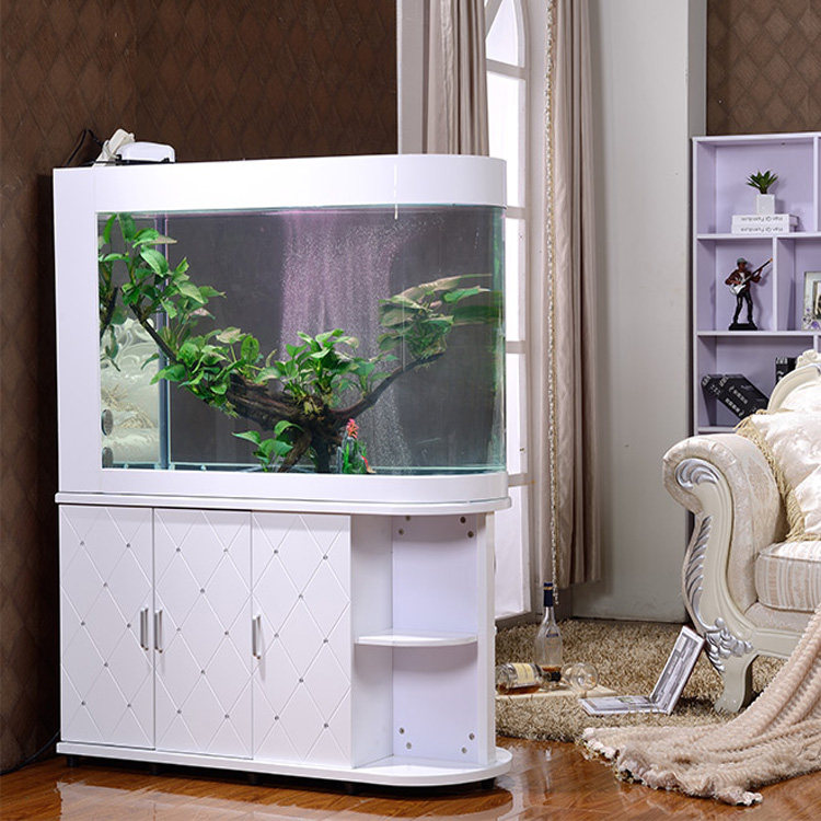 Glass Fish Tank Piano Baking Lacquered Shoes Cabinet Warhead Fish Tank aquarium Medium Home 1 2 m Framing Decoration