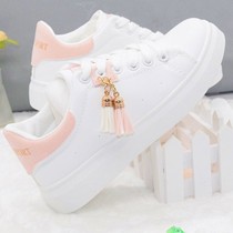 Primary school childrens casual shoes girls small white shoes 2020 autumn and winter breathable middle children sports shoes 8-12-18