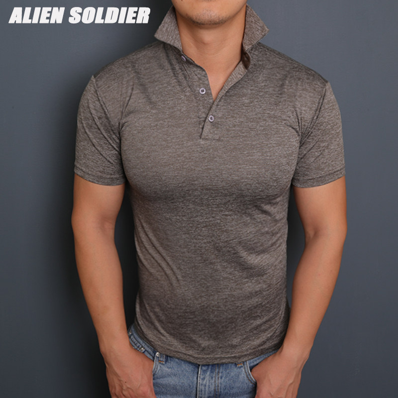 Alien soldiers Slim-fitting, quick-drying, breathable, tactical, short-sleeved T-shirt, men's outdoor military fan clothing, physical fitness clothing, anti-pilling