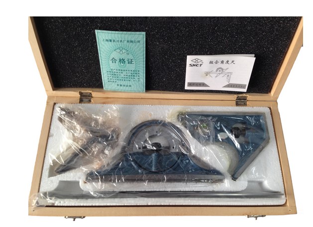 Upper volume combined angle ruler 180 degrees angle ruler 0-180 combined calliper protractor universal angle ruler-Taobao