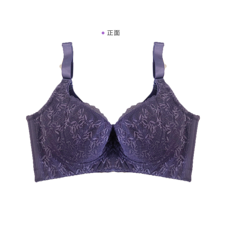 Kono Dan Ting Beauty Salon Genuine Underwear Purple Flower Adjusting Bra Push-Up Enhancement with Silver Ions