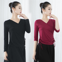 Dance practice Gongfu jacket Female V Pilot Modale China Classical Yoga Body Dancing Practice Dance Training Suit Suit