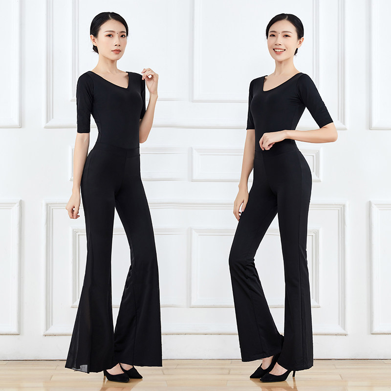 Elegant body gift instrument training suit suit Women's high-end summer posture instructor training catwalk dance practice suit