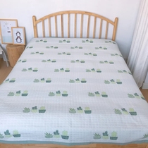 Shrimp Rice Cat New Pint Cactus Gauze Soft Mat Pure Cotton Cold Mat Pure Cotton Moon Bed Linen Breathable sweaty full cotton