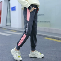 Темно -серый вышитый брюки 01 одиночные брюки