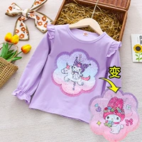 Фиолетовый Kuromi (с пышными рукавами), длинная футболка