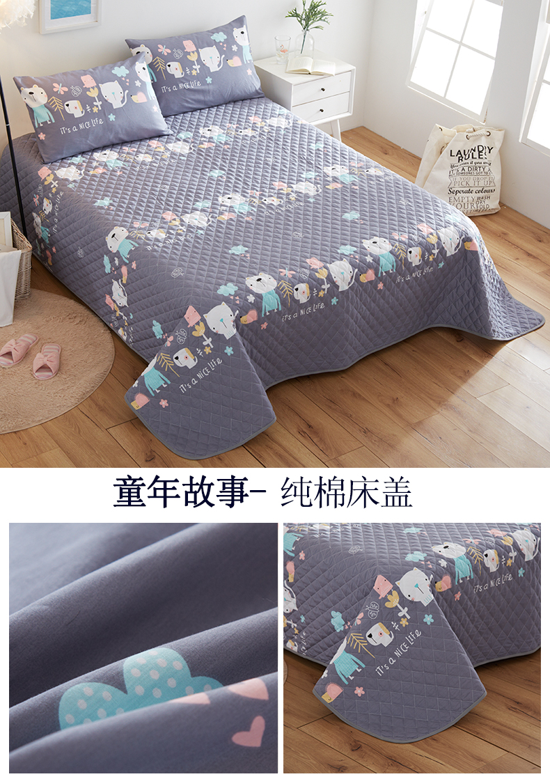 Giường bìa ba mảnh mảnh duy nhất bông chần sheets 3.0 m trải giường Châu Âu chần chăn đơn tăng tatami