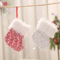 Christmas Decorations Small Number Christmas Socks Gift Bags Gift Kindergarten Candy Bags Christmas Tree Hanging Accessories Hang