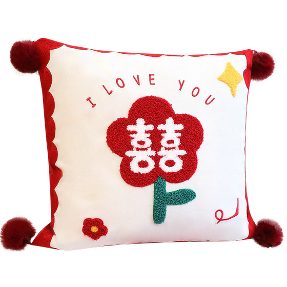 Wedding dolls pair of wedding room layout wedding pillows bedside doll decorations high-end wedding wedding supplies