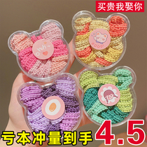 Childrens colorful hair ties with high elasticity and no damage to hair. Girls cute hair ties. Little girls hair tied with rubber bands.