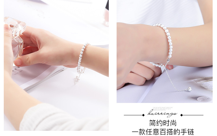 925 bạc mạ vòng đeo tay nữ sinh viên Hàn Quốc cá tính đơn giản ngọt ngào vài vòng tay Hàn Quốc đồ trang sức nhỏ trang sức phụ kiện