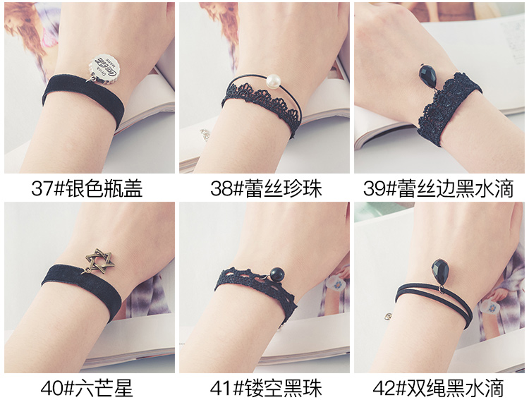 Hàn quốc retro bạn gái ngọc trai đơn giản ren sinh viên vài vòng đeo tay nữ sinh nhật Hàn Quốc bracelet Hàn Quốc trang sức vòng đeo tay