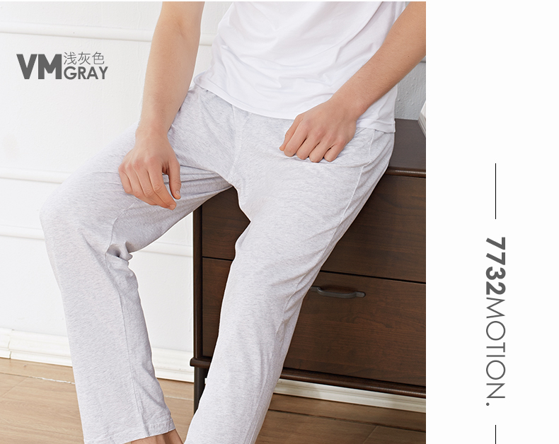 Mùa hè quần ngủ nam quần cotton lỏng cộng với phân bón XL quần nhà thông thường cotton nhà quần mỏng điều hòa quần quần jean ống rộng nam