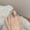 Rhinestone micro-paved zircon niche design adjustable ring index finger temperament women's versatile open ring