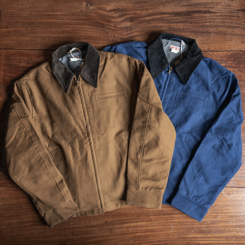 Bad Dog Bronson Moleskin Cossack Houndstooth Lined Work Jacket Coat