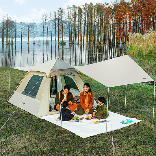 Primitive outdoor canopy tent integrated fully automatic and convenient folding camping rainproof outdoor camping overnight