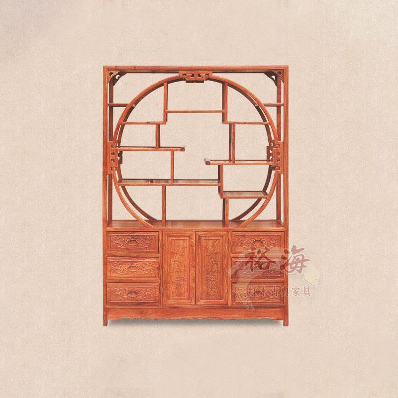 Red Wood New Qu wood structure Hedgehog Purple Sandalwood Furniture Bookcase Bogu Cabinet Dorpao Cabinet partition Africa solid wood carvings